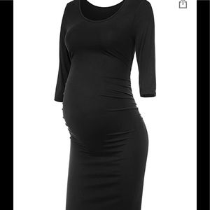 NWT Black 3/4 Sleeve Maternity Dress